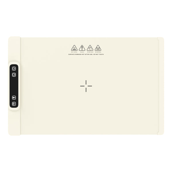 Warmhalteplatte elektrisch rollbar 62 x 38 cm beige