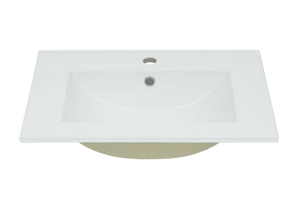 Waschbecken JAM-D16 Handwaschbecken Keramik eckig weiss 61cm