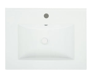 Waschbecken JAM-D16 Handwaschbecken Keramik eckig weiss 61cm
