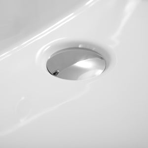 Lavabo rettangolare in ceramica, 52 x 42 cm, bianco