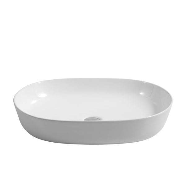Waschbecken Keramik 60 x 40 cm weiss