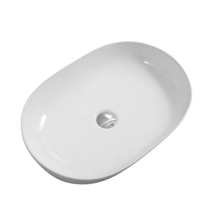 Waschbecken Keramik 60 x 40 cm weiss