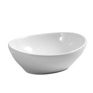 Lavabo ovale in ceramica, 40 x 33 cm, bianco