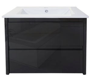 Waschbecken + Unterschrank JAM-B19 hochglanz 50x60cm schwarz