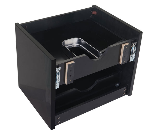 Waschbecken + Unterschrank JAM-B19 hochglanz 50x60cm schwarz