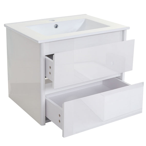 Waschbecken + Unterschrank JAM-B19 hochglanz 50x60cm weiss