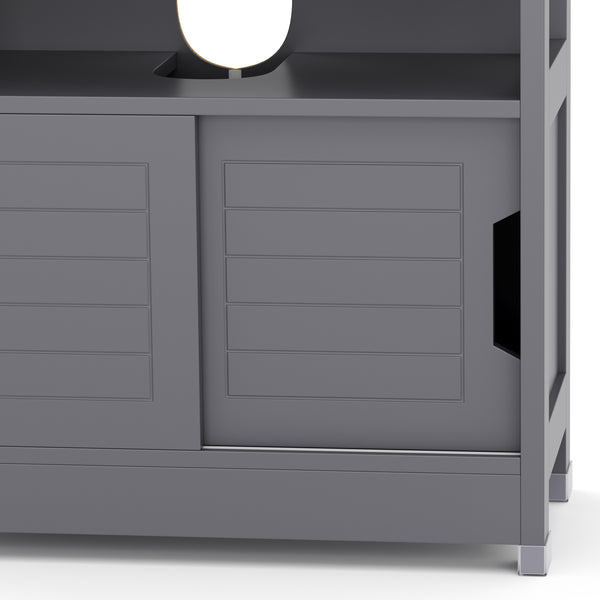 Waschbeckenunterschrank FORTUNA 60 x 30 x 60 cm anthrazit