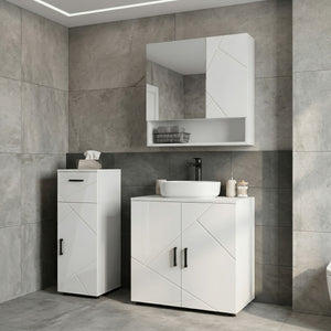 Waschbeckenunterschrank AQUALIA 60 x 30 x 60 cm weiss