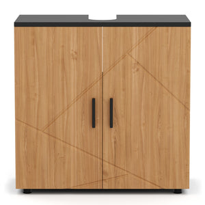 Waschbeckenunterschrank AQUALIA 60 x 30 x 60 cm braun/schwarz