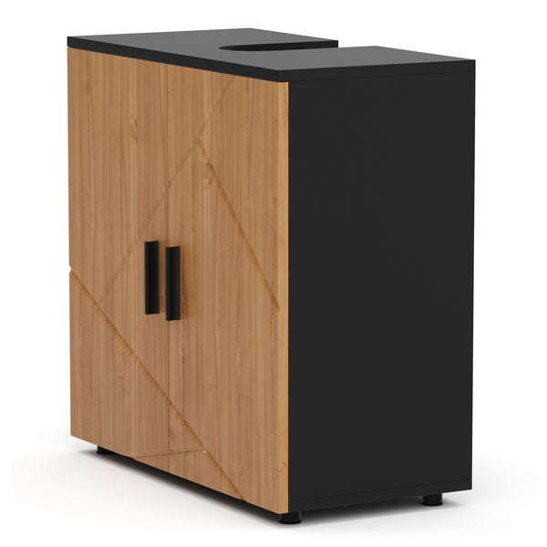 Waschbeckenunterschrank AQUALIA 60 x 30 x 60 cm braun/schwarz