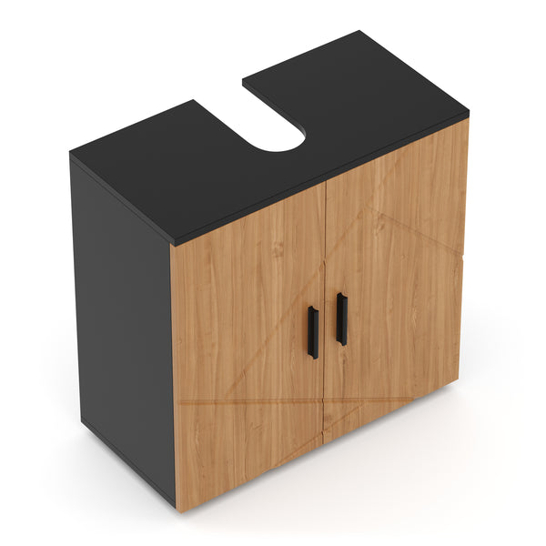 Waschbeckenunterschrank AQUALIA 60 x 30 x 60 cm braun/schwarz