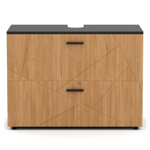 Waschbeckenunterschrank AQUALIA 80 x 41 x 59 cm braun/schwarz