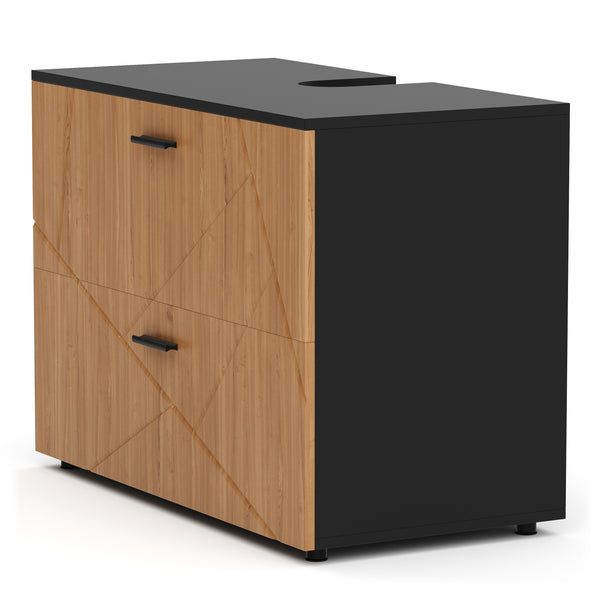 Waschbeckenunterschrank AQUALIA 80 x 41 x 59 cm braun/schwarz