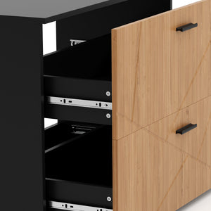 Waschbeckenunterschrank AQUALIA 80 x 41 x 59 cm braun/schwarz