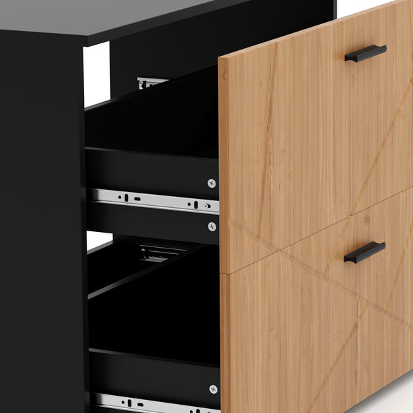 Waschbeckenunterschrank AQUALIA 80 x 41 x 59 cm braun/schwarz