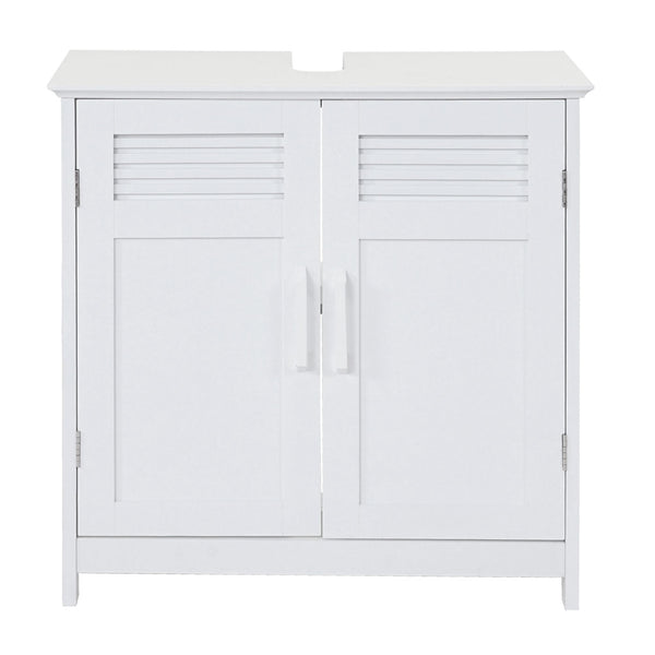 Waschbeckenunterschrank, Badschrank 60x60x30cm ~ weiss