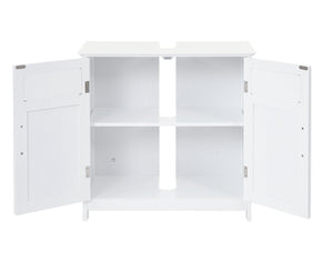 Waschbeckenunterschrank, Badschrank 60x60x30cm ~ weiss