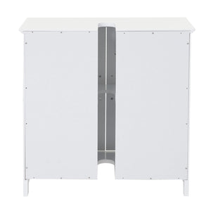 Waschbeckenunterschrank, Badschrank 60x60x30cm ~ weiss