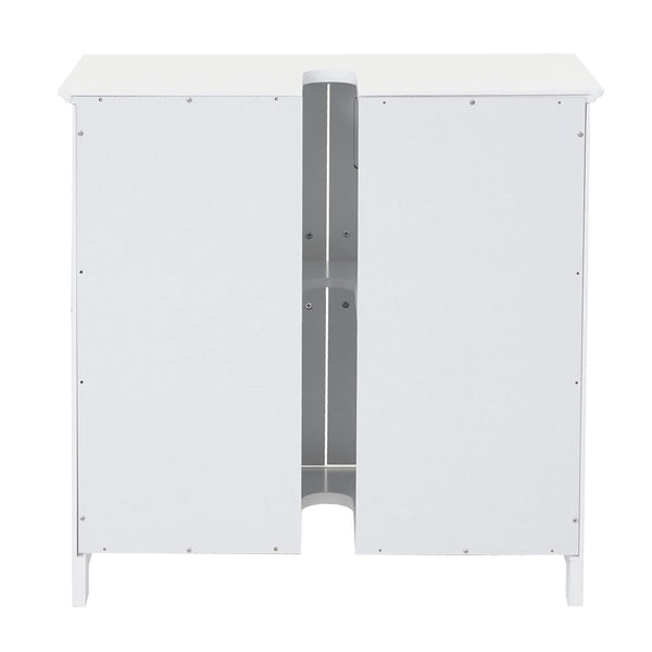 Waschbeckenunterschrank, Badschrank 60x60x30cm ~ weiss