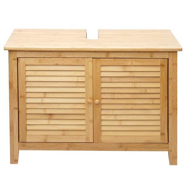 Waschbeckenunterschrank Badschrank Bambus 60x80x40cm