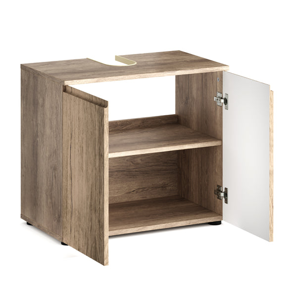 Waschbeckenunterschrank STEFAN 60 x 35 x 54 cm hellbraun