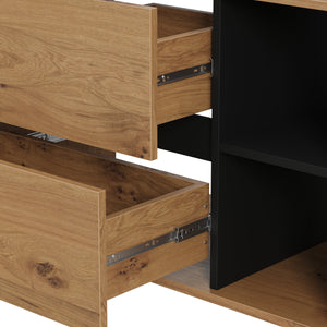 Waschbeckenunterschrank VODA 100 x 46 x 60 cm braun/schwarz
