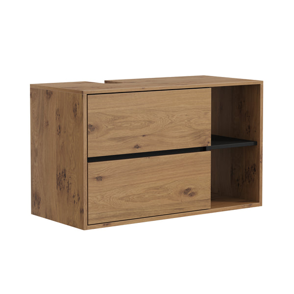 Waschbeckenunterschrank VODA 100 x 46 x 60 cm braun/schwarz