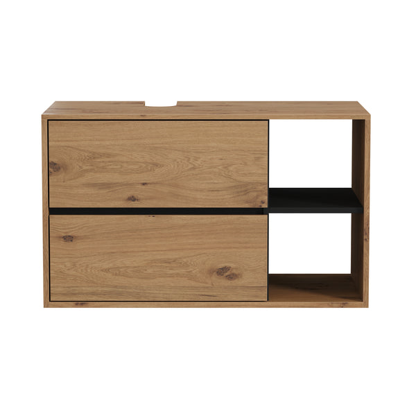 Waschbeckenunterschrank VODA 100 x 46 x 60 cm braun/schwarz