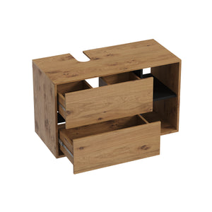 Waschbeckenunterschrank VODA 100 x 46 x 60 cm braun/schwarz