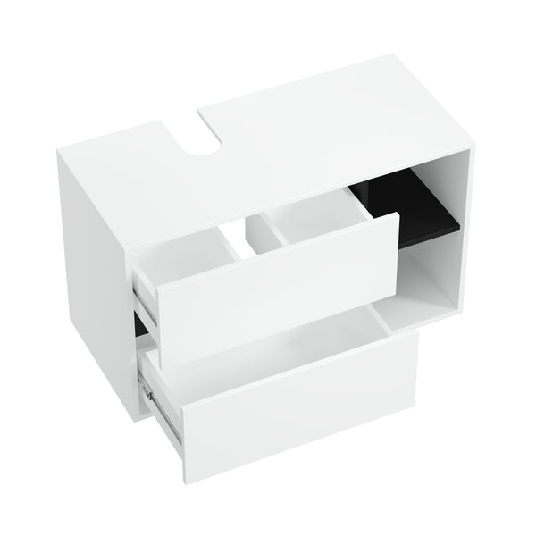 Waschbeckenunterschrank VODA 100 x 46 x 60 cm weiss/schwarz