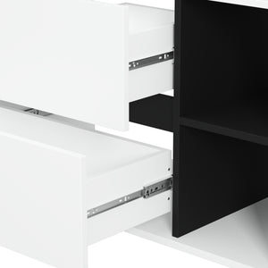 Waschbeckenunterschrank VODA 100 x 46 x 60 cm weiss/schwarz