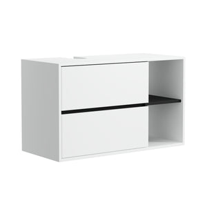 Waschbeckenunterschrank VODA 100 x 46 x 60 cm weiss/schwarz