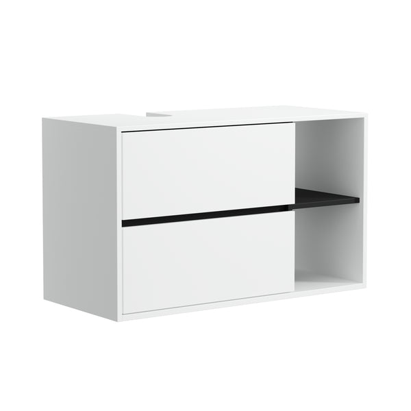 Waschbeckenunterschrank VODA 100 x 46 x 60 cm weiss/schwarz