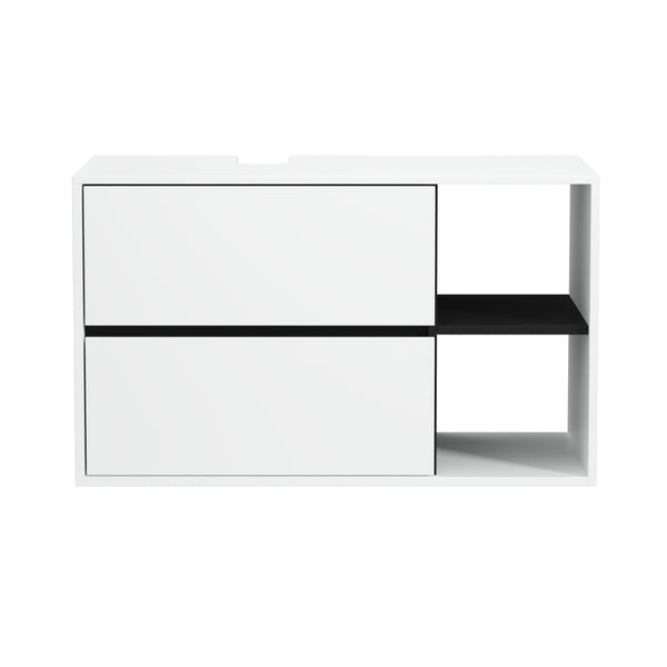 Waschbeckenunterschrank VODA 100 x 46 x 60 cm weiss/schwarz