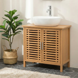 Waschbeckenunterschrank Walnussholz 66 x 29 x 61 cm