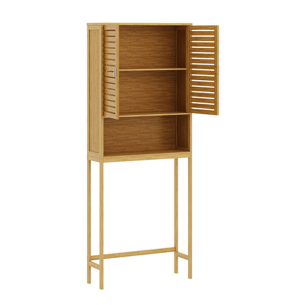 Waschmaschinenschrank Bambus SUSU 176 x 70 x 23 cm natur