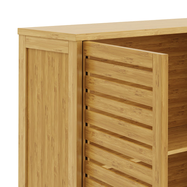 Waschmaschinenschrank Bambus SUSU 176 x 70 x 23 cm natur