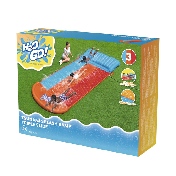 Wasserrutsche Tsunami Splash Ramp Triple Slide H2OGO!