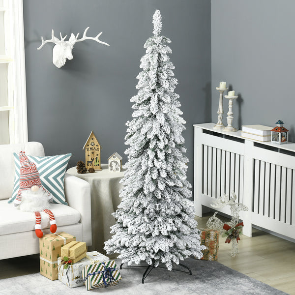 Weihnachtsbaum 180cm mit Kunstschnee weiss mit 523 Astspitzen
