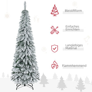 Weihnachtsbaum 180cm mit Kunstschnee weiss mit 523 Astspitzen