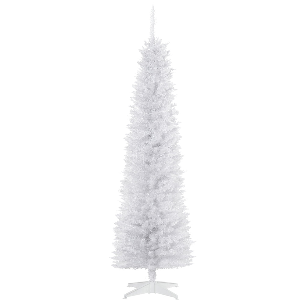albero di Natale bianco 180x55x50cm albero di Natale artificiale