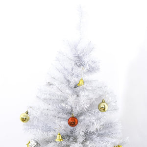 Weihnachtsbaum weiss geschmückt mit Deko 150cm