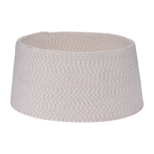 Weihnachtsbaumrock rund 57 cm weiss/gold