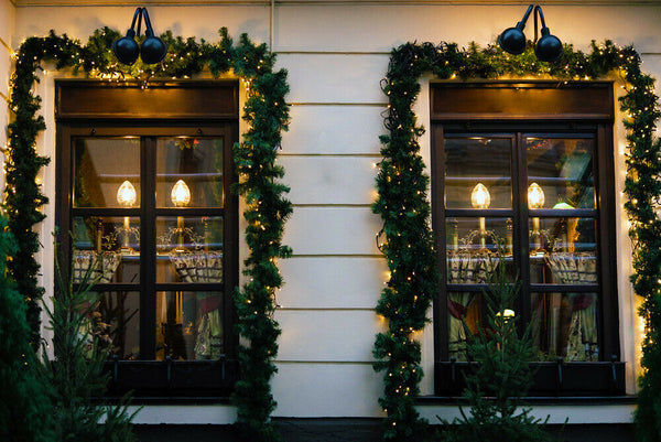 Weihnachtsgirlande mit Deko Lichterkette 5m 80 x LED