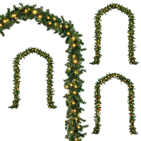 Weihnachtsgirlande mit Deko Lichterkette 5m 80 x LED