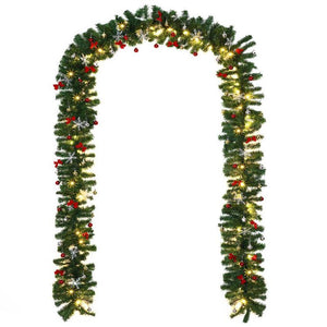 Weihnachtsgirlanden mit Deko 10m 160 x LED  Lichterkette