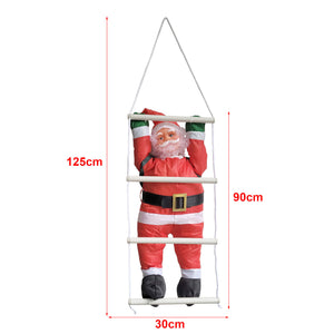 Weihnachtsmann auf Leiter 125cm