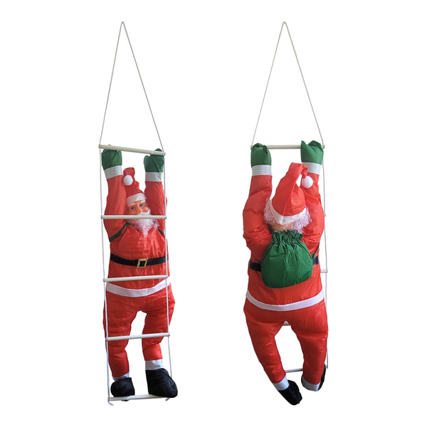 Santa Claus on a ladder, 165cm