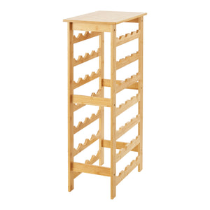 Portabottiglie Äänekoski 28 bottiglie 94x47x29 cm bambù
