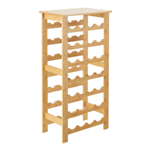 Portabottiglie Äänekoski 28 bottiglie 94x47x29 cm bambù